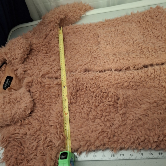 🍂3/$15 Supernova Large Pink Faux Fur Pockets Snap Coat Jacket - Picture 7 of 11